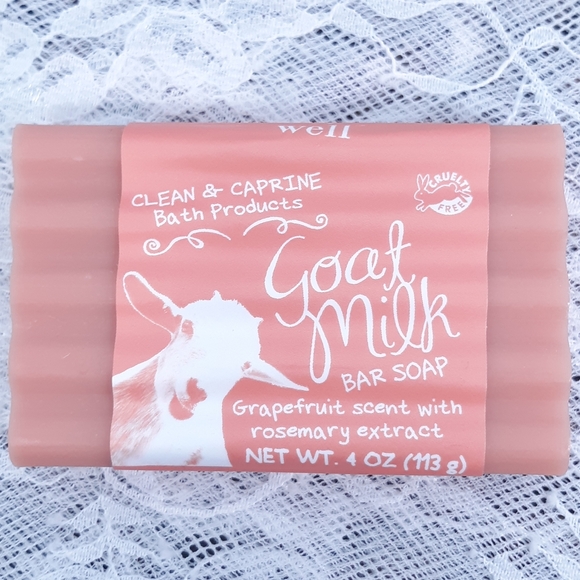 6 Goat Milk Bar Soap Simply Be Well Citrus Grapefruit Rosemary Clean and Caprine - Picture 5 of 7